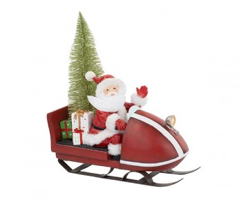 BABBO SU SLITTA CON LED...