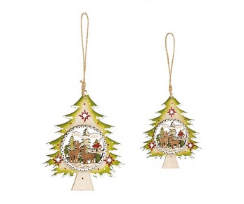 SET.2 PINO LEGNO C/RENNA DA...
