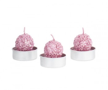 SET.6 T-LIGHT FIORI ROSA...