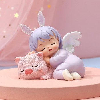 Anjo Com Porco 8,5*8.5 CMS...