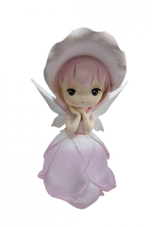Sujet fée lumineuse rose