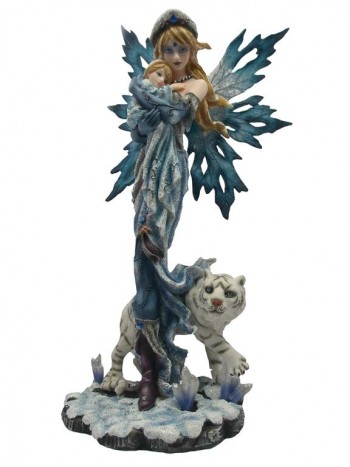 Fada Com Bebé E Tigre 30*15...