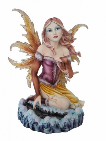 Fada Laranja Na Neve 25*29...