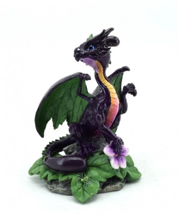 Dragão roxo com flor...