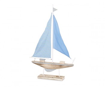 BARCA LEGNO C/VELE AZZURRE...