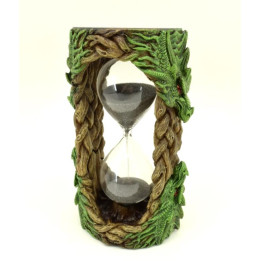 Sujet dragon sablier vert