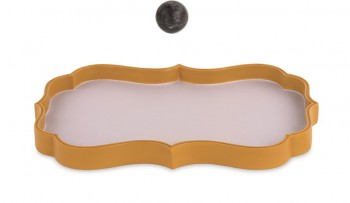 VASSOIO TOILE LILLA/SENAPE...