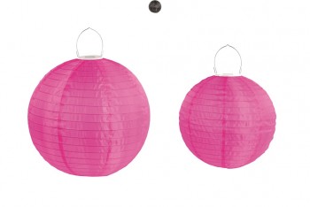 S/2 LANTERNE SOLARI FUXIA...