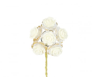 MAZZETTO 6 FIORI AVORIO-ORO...