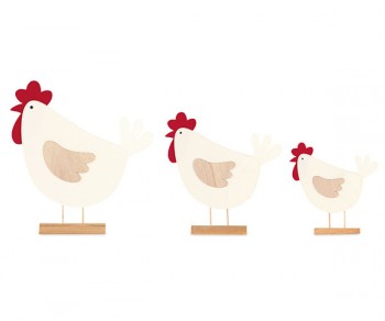 SET 3 GALLINE Feltro...