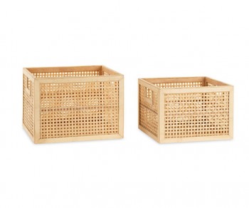SET 2 CONTENITORI BAMBOO 