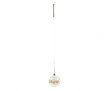 SFERA VETRO C/LED E FIORI...