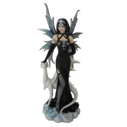 Figurin fée noir avec dra
