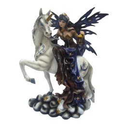 Sujet fée sur licorne bla