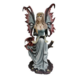 Sujet fée ruban et dragon