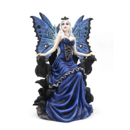 Sujet fée bleu avec siège