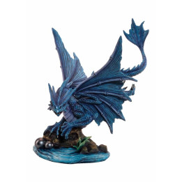 Sujet dragon bleue 28*37