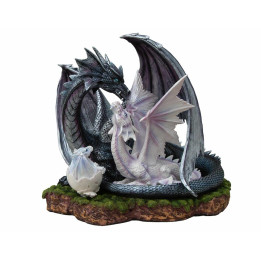 Figurine dragon avec bébé