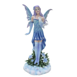Sujet fée bleu avec renar