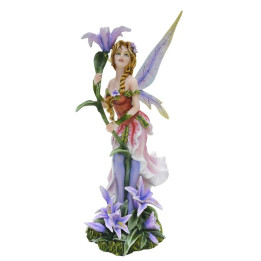 Sujet fée fleur lys 14,5*