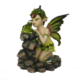 Fée pixie avec grenouille