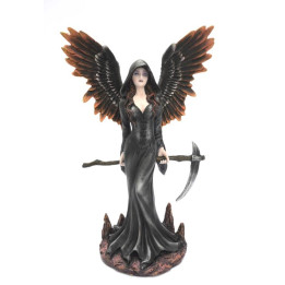 Sujet fée robe noire fauc