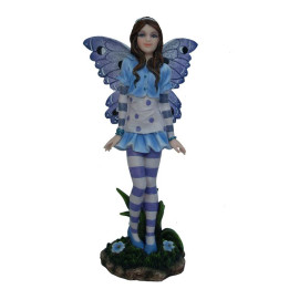 sujet fée bleu 9,5*18 cms