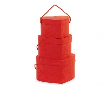 S/3 SCATOLE CUORE ROSSE...