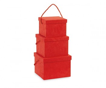 S/3 SCATOLE ROSSE CON...