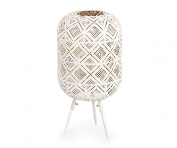 LANTERNA BIANCA/ORO C/GAMBE...