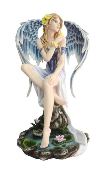 Sujet fée bleu 20*34,5 cm