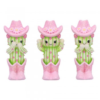 Three Wise Cacti 9.5cm