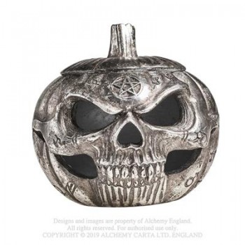 Pumpkin Skull Pot