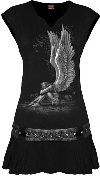 Stud Waist Mini Dress Bla