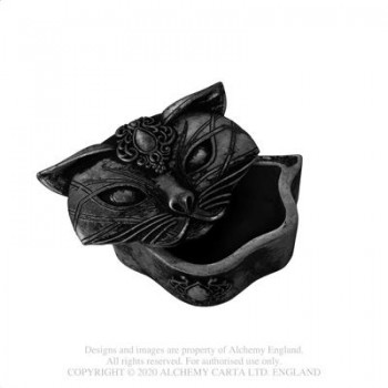 Sacred Cat Trinket Box (Black)