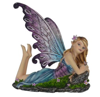Sujet fée violette allong