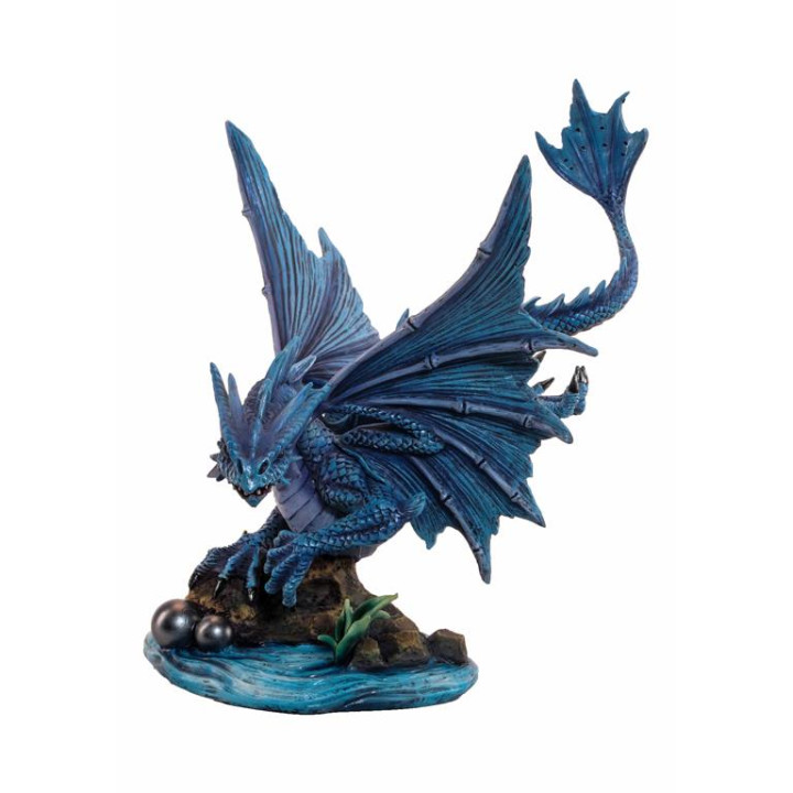 Sujet dragon bleue 28*37